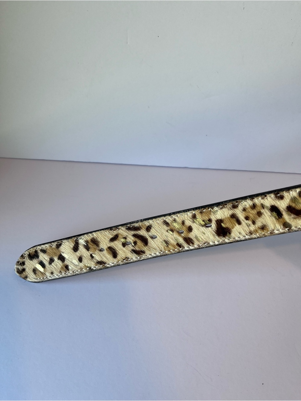 Angel Ranch Calf Hair Western Cheetah Belt - Picture 5 of 9